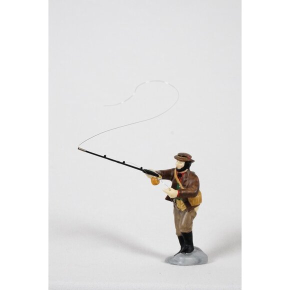 Department 56 New England Village Series Fly-casting in the Brook #56633 Org Box - Picture 1 of 7